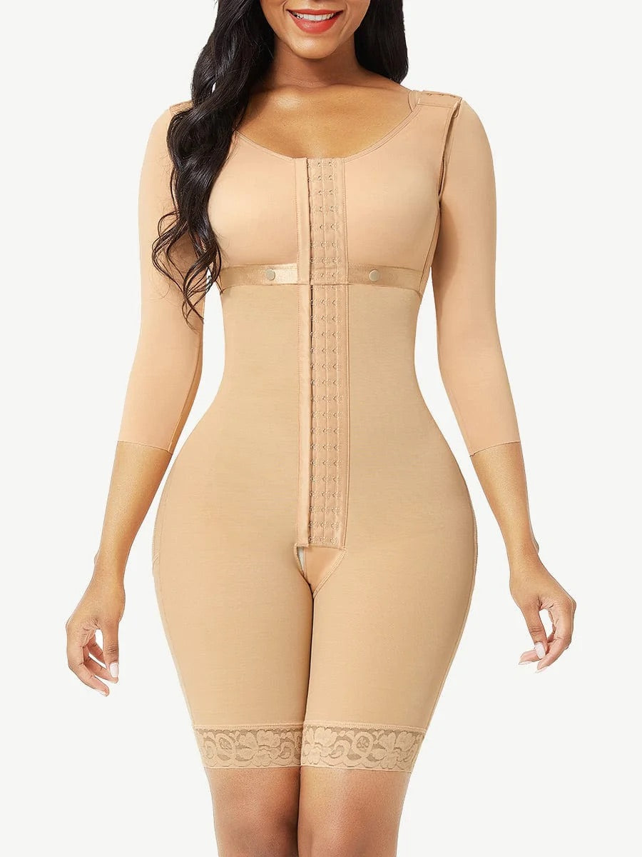 Hourglass Chocolate Curve Faja With Sleeves