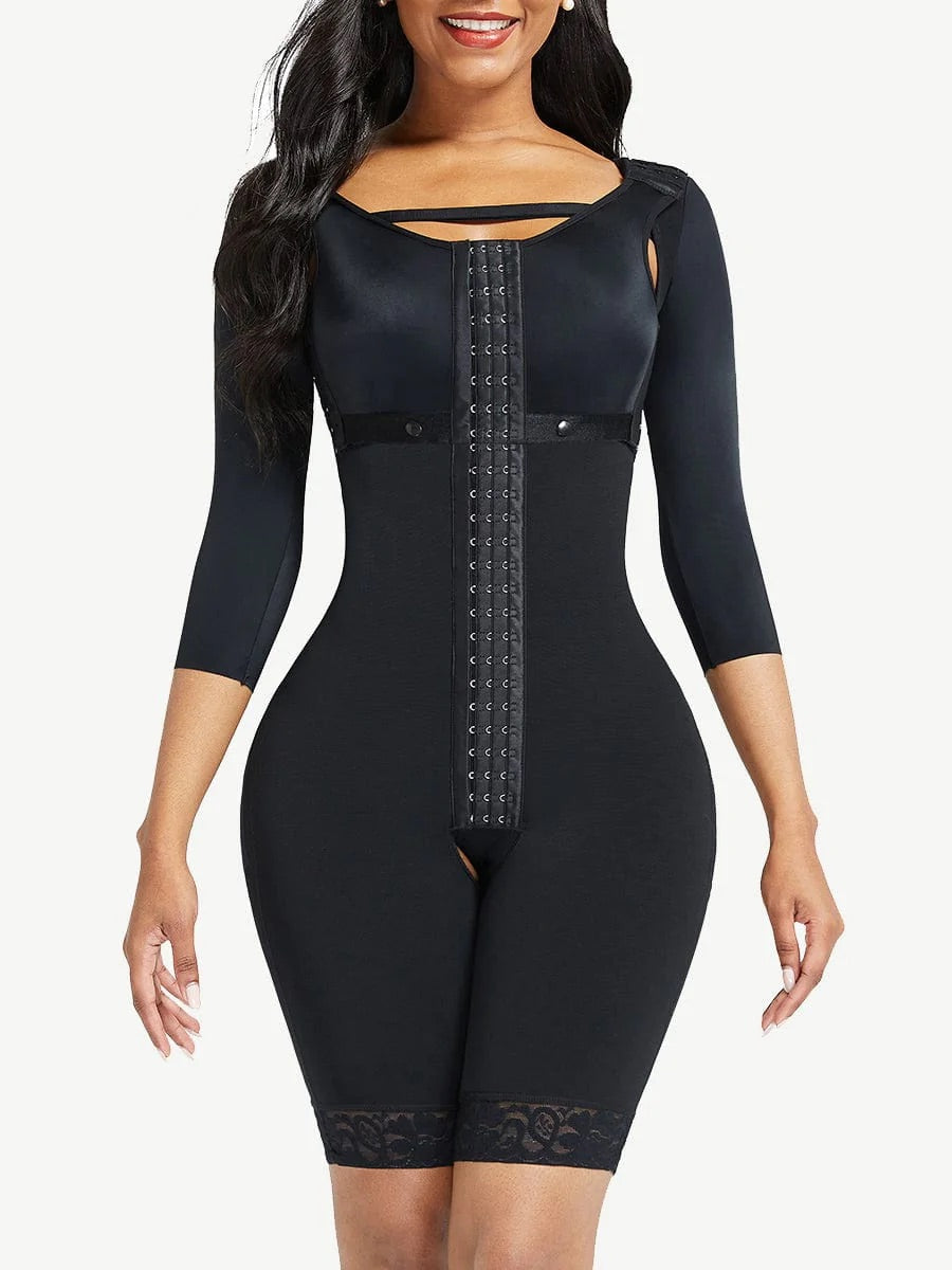 Hourglass Chocolate Curve Faja With Sleeves