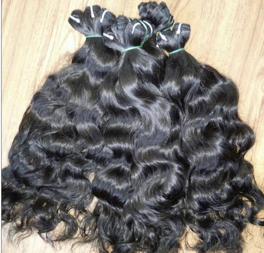 Raw Indian natural curly bundles