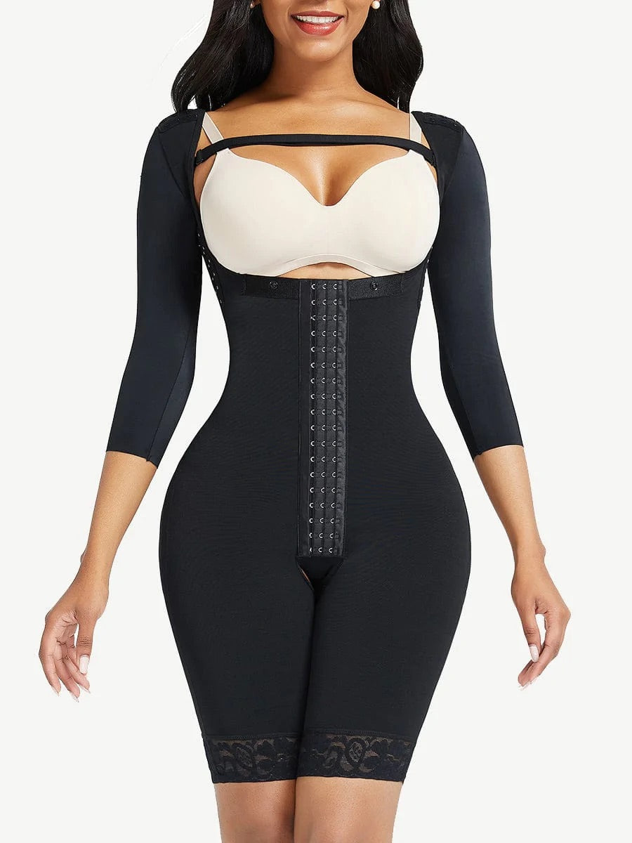 Hourglass Chocolate Curve Faja With Sleeves