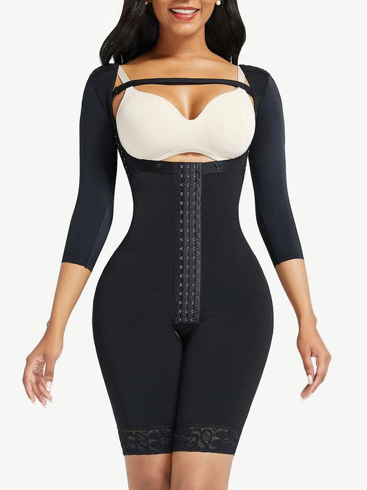 Hourglass Chocolate Curve Faja With Sleeves