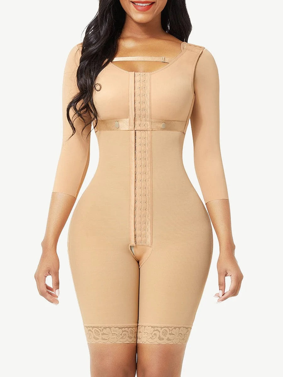 Hourglass Chocolate Curve Faja With Sleeves