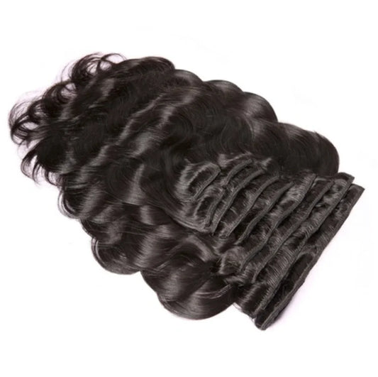 Bodywave clip ins