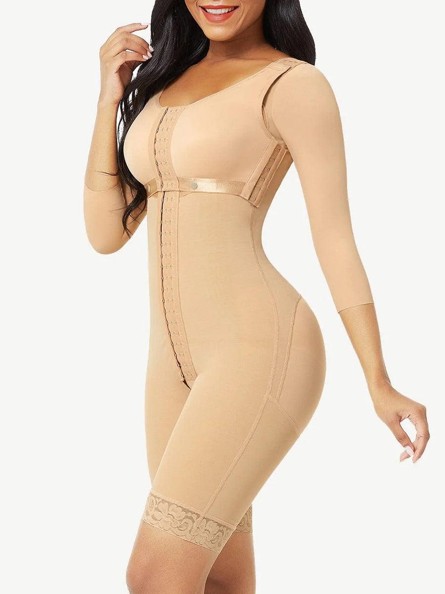 Hourglass Chocolate Curve Faja With Sleeves