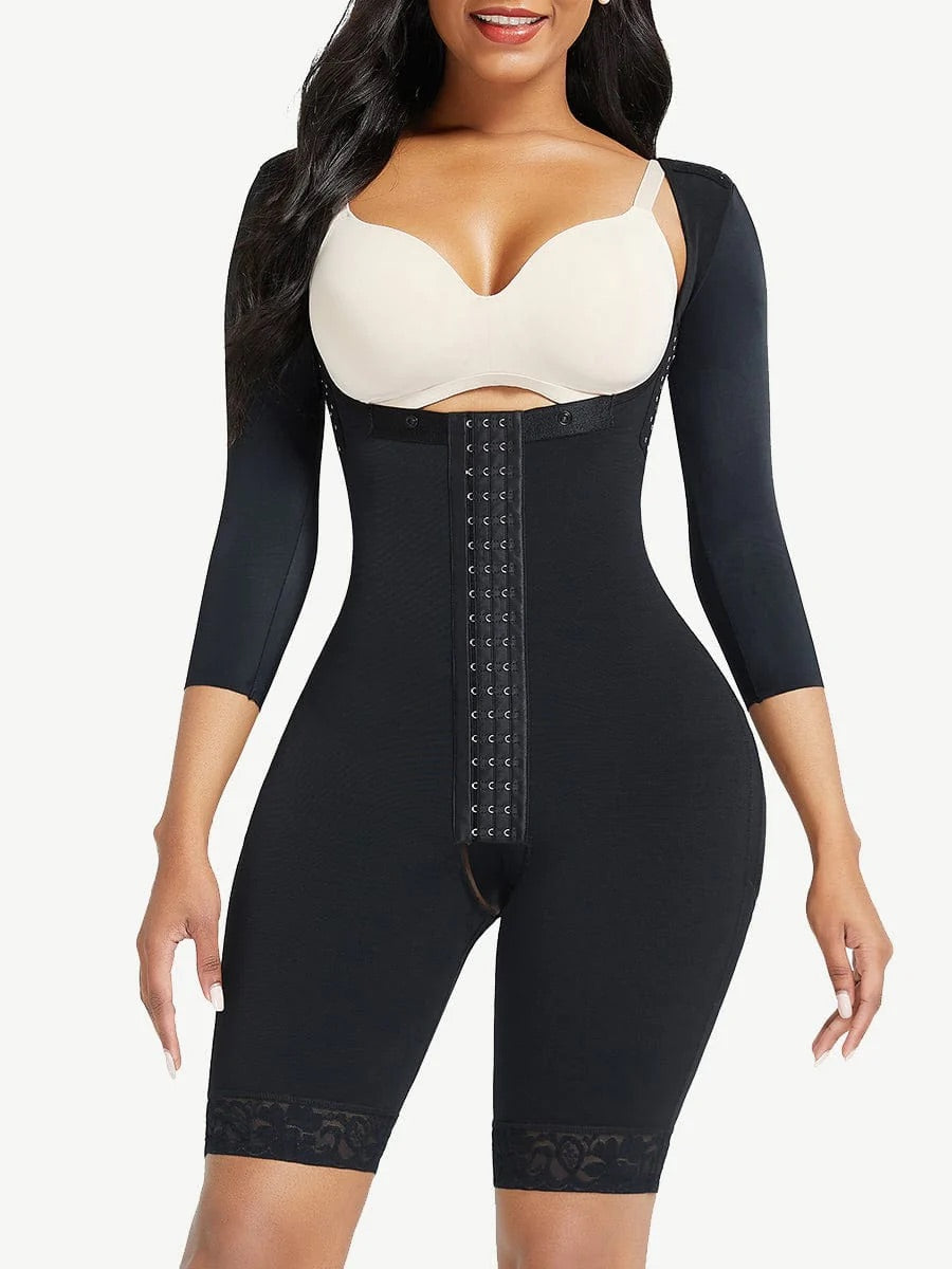 Hourglass Chocolate Curve Faja With Sleeves