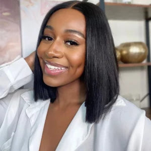 Straight Bob Wig HD Transparent Lace Wig