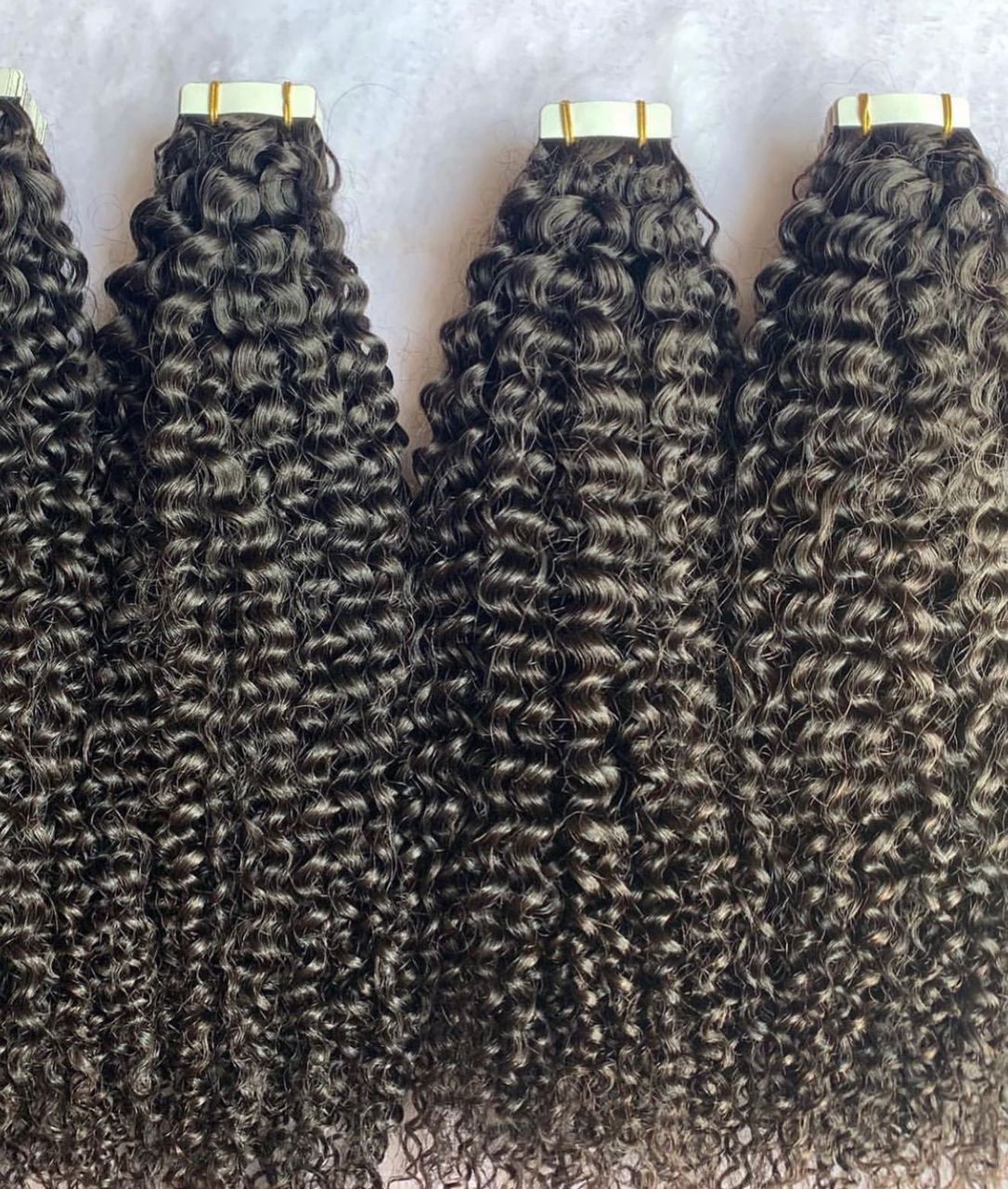 Luxury kinky curly Tape In Extensions